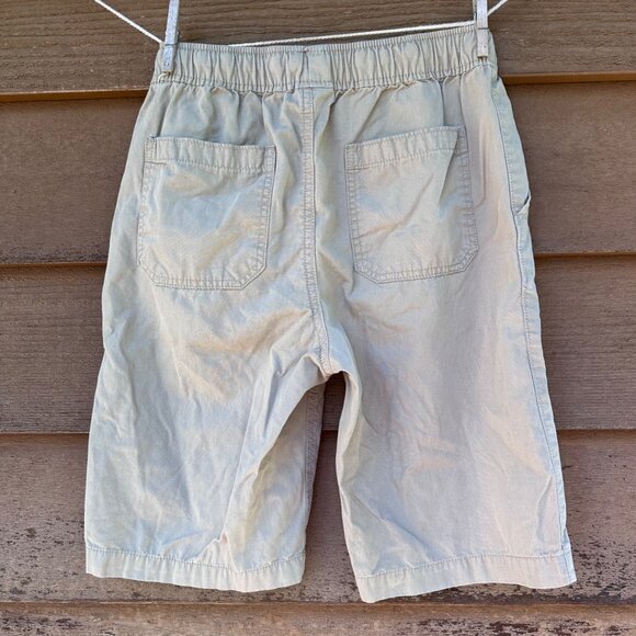 Boys Khaki Elastic Waist Twill Shorts With Drawstring & Pockets Size 16 - Picture 3 of 7